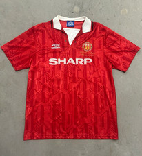Vintage Manchester United Jersey 1992/93 Premier League Champions Umbro L Collar picture