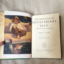 1923 “The Adventures of Huckleberry Finn” Mark Twain Hardcover picture