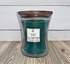 NEW WoodWick Hearth & Pink Hourglass Candle 10 oz Christmas Green Holiday Candle picture