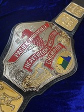 NWA Pacific Northwest Championship Belt – Dual Plated – 4mm Zinc – Real Leather picture