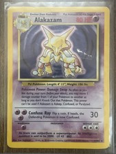 Alakazam 001/102 Base Set Holo Pokemon Card picture