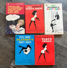 PLAYBOY'S PARTY JOKES Paperback Book 5pc Lot Vintage Playboy More & Still More picture