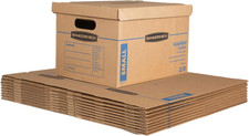 10-Pack Small Classic Moving Boxes with Reinforced Handles picture