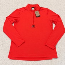 NIKE DRI-FIT AIR MAX 1/4 ZIP LONG SLEEVE RUNNING TOP RED MEN’S MEDIUM FQ2206-635 picture