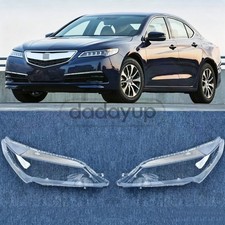 For Acura TLX 2013-2017 A Pair LH+RH Front Headlight Transparent Lens Housing picture