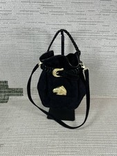 Barry Kieselstein-Cord Bag Womens Black Gold Horse Detachable Strap Shoulder picture