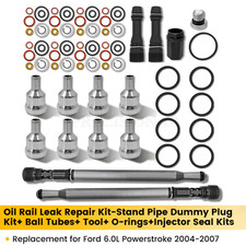 NEW Updated Stand Pipe Dummy Plug Kit Ball Tubes for 6.0L 04.5-07 Powerstroke picture