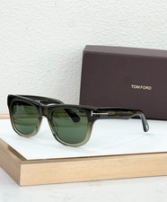 Tom Ford TF1304 FINN-02 Olive Green Frame Sunglasses Green Lens 53-20-145 picture