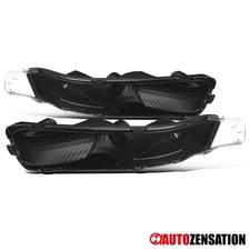 Fit 2005-2009 Ford Mustang Black Bumper Lights Turn Signal Parking Lamps 05-09 picture