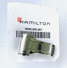 Original Hamilton 18mm Polished Steel Deployment Watch Buckle Clasp # 451 FA0818 picture