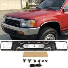 Black Front Grille Fit For Toyota 4Runner 1992 - 1995 Bumper Grill With Light picture