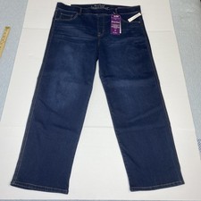 NWT Gloria Vanderbilt Womens Plus 20W Shape Effect Straight Leg Pull On Jeans picture