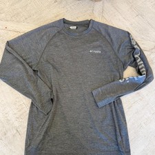 Columbia PFG Gray Performance Fishing Gear Long Sleeve Shirt picture