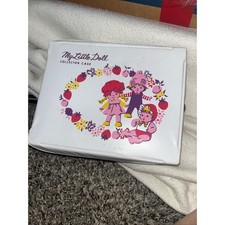 Vintage My Little Doll Collector Case White Vinyl Carry Case with Dividers picture