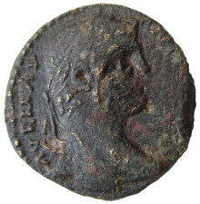 PHOENICIA, TRIPOLIS. AE 24 ELAGABALUS, 218-222 AD.  ASTARTE IN TEMPLE REVERSE. picture