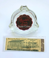 Rare ca. 1940's Boulder Dam Hotel Ashtray & matchbook cover Boulder City NV picture