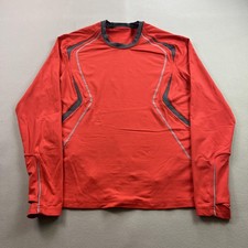 Lululemon Shirt Mens Medium Red Performance Athletic Fit Layer Thumb Long Sleeve picture
