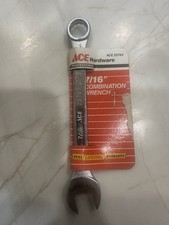 Vintage Ace Hardware Professional 7/16” Combination Wrench 25763 Taiwan NOS picture