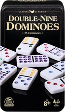 Cardinal Classics Double Nine Dominoes Set in Storage Tin, Classic Game picture