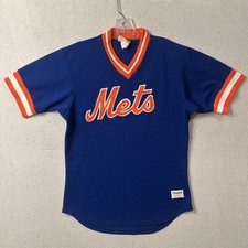 Vintage Majestic New York Mets 1984 Royal Blue Mesh Batting Practice Jersey USA  picture