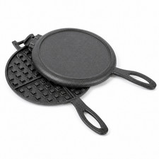 HAWOK Cast Iron Waffle Maker Pre-Seasoned Double Sided Pan picture