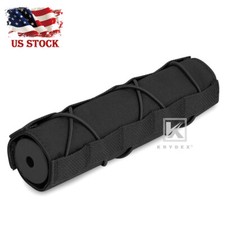 KRYDEX 7in 18cm Suppressor Cover Tactical Protector Sleeve Wrap Airsoft Black picture