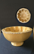 Antique Yellow Ware Pudding Mold 5.5
