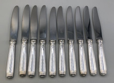 Malmaison by Christofle France Silverplate set of 10 Dessert Knives 7.75