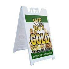 A-frame Sidewalk We Buy Gold 1 24
