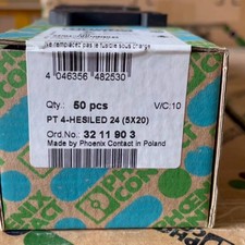 New 50pc PHOENIX PT 4-HESILED 24 (5X20) Fuse Modular Terminal Block #SF picture