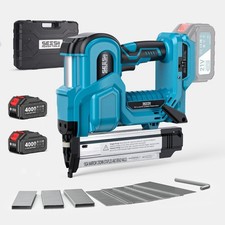 SEESII 2-IN-1 Cordless Brad Nailer 18 GA Nail/Staple Gun with 1000PCS Staples picture