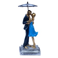 KRAFTSKALA Romantic Couple with Umbrella – Intricately Designed Love Statue picture