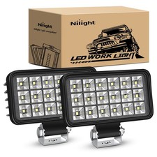 Nilight 4.4 Inch Square Utility LED Work Light W/Integrated Toggle Switch, 2PCS picture