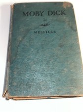 MOBY DICK OR THE WHALE  By Herman Melville Green Hardcover Book 1931 picture