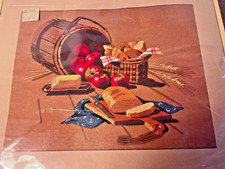 Vintage Sunset Stitchery SUNSHINE HARVEST Apples Kitchen #2295 USA 14