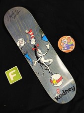 RARE SIGNED Rodney Mullen Cat In The Hat Dr. Almost Skateboard Deck AUTOGRAPH picture
