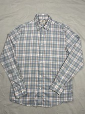 Faherty The Movement Sport Plaid Shirt Men’s Performance Size Medium Grey picture