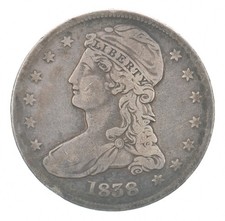 1838 Capped Bust Half Dollar Beautiful Tone *7564 picture