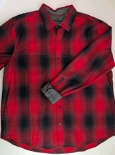 Woolrich Brawny Flannel Shirt Men's XXL Red Black Plaid Heavyweight picture