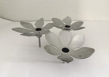 VTG IKEA Stockholm Monika Mulder Flower Candle Holder Stainless Steel 1541 picture