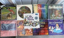 Vintage Children’s Vinyl Record Lot of 9 Disney Disneyland picture