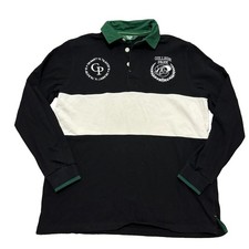 RARE Logic College Park Tour Rugby Style Long Sleeve Shirt Collar Mens Sz M picture