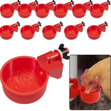 10 PCS Chicken Automatic Watering Cups Poultry Drinker Waterer Duck Quail Hen picture