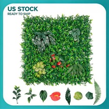 3/6 PCS Artificial Grass Wall Panels 40x40 inch Each Faux Greenery Hedge Balcony picture