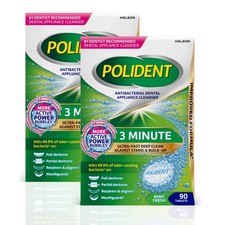 Polident 3 Minute Antibacterial Retainer Cleaner Tablets, 90 Count 2 Pack picture