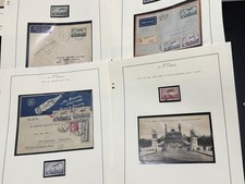 FRANCE 1936 SCOTT C8-C12 AIRMAILS ON 3 COVERS AND POSTCARD TO VIENNA TANGANYIKA picture
