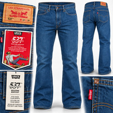 Levi's 537 Western Bootcut Jeans Men 32 To 38 In Range Stretch Denim Reinforced picture