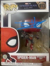 Tom Holland Signed Spider-Man 913 Funko SWAU WITNESS picture