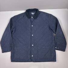Vintage Polo Ralph Lauren Jacket Mens Large Blue 90s Chore Barn Quilted Corduroy picture