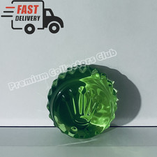ROLEX Triplock Italian Green Glass Paperweight Green Crystal Moon Cake Salviati' picture